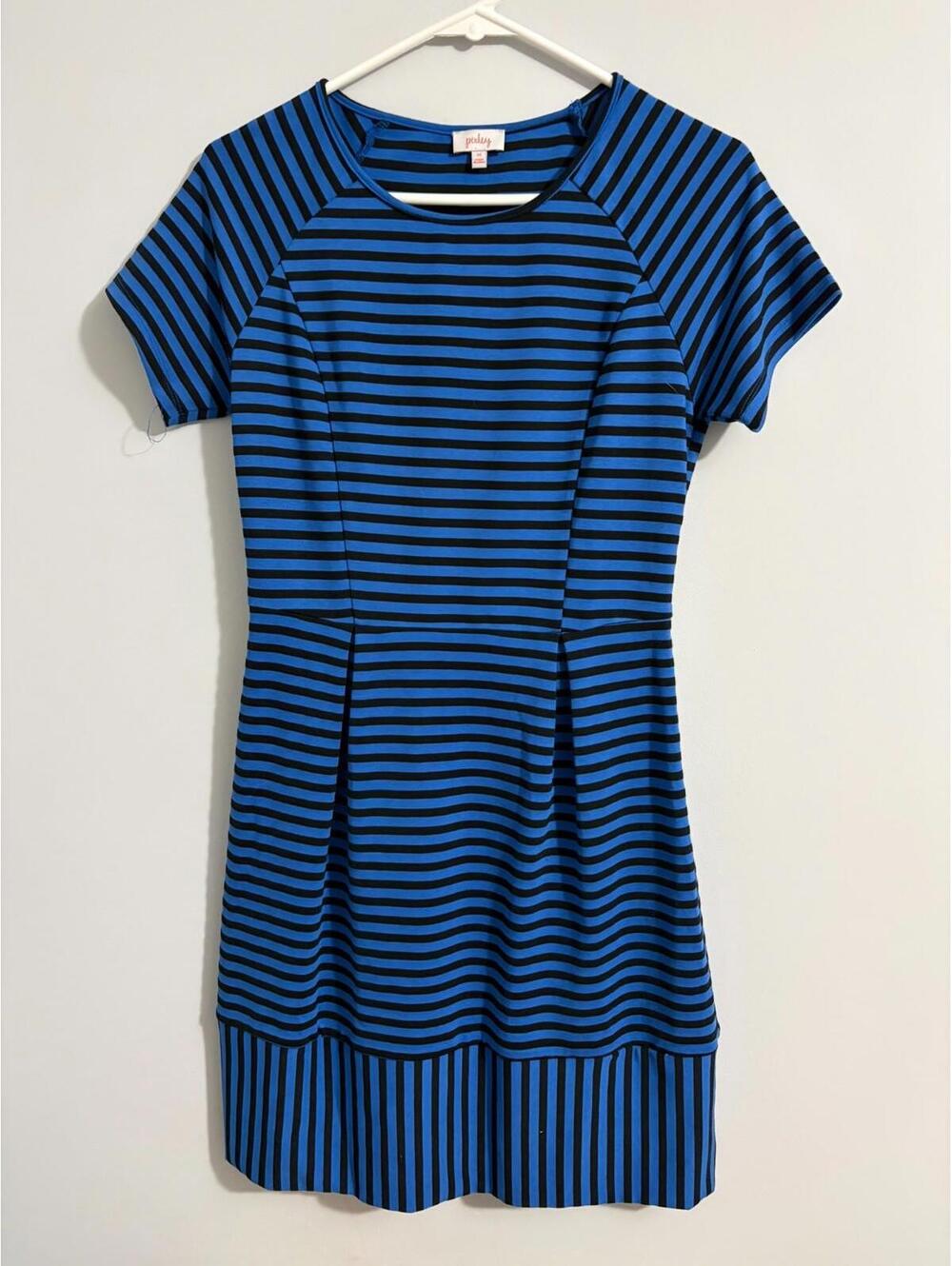 Pixley Stitch Fix Ashtyn Blue Black Striped Short Sleeve Career Sheath Dress XS